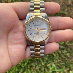 Swanson Japan 5ATM Two Tone Mens Watch